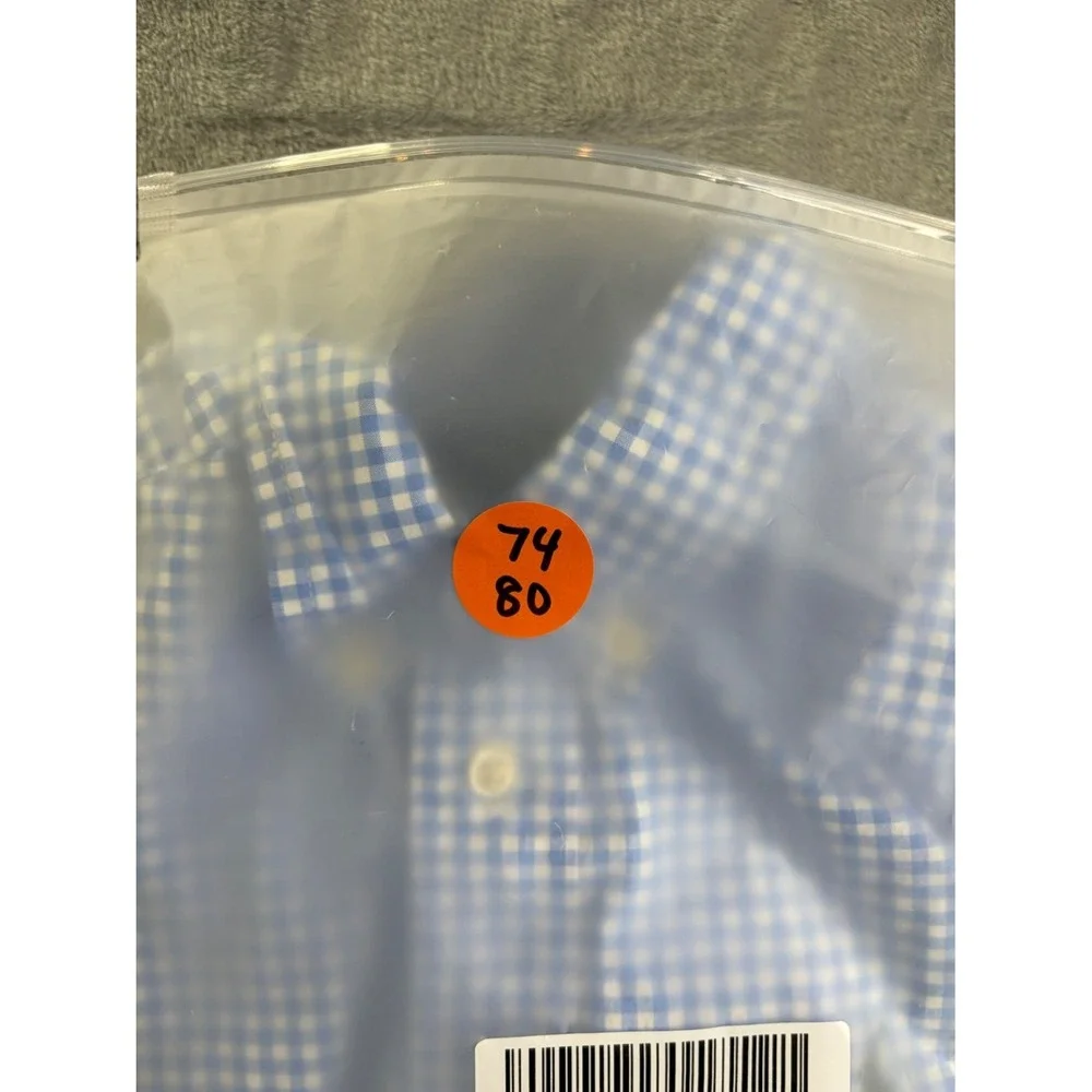 Ralph Lauren Button-Up Size 7 Blue Cotton Blend Short Sleeves
